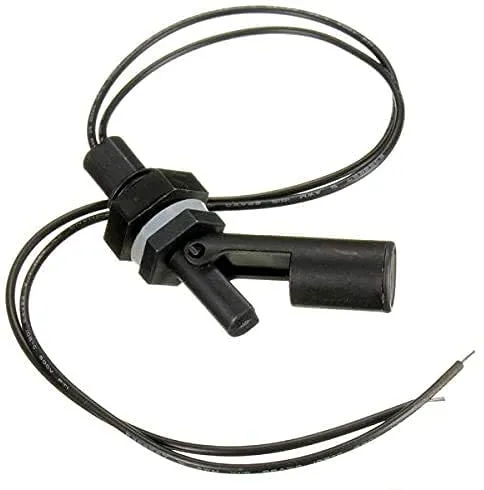 HeyNana Wasserstand Sensor Float Switch,seitlich montierter horizontaler Flüssigkeits-Schwimmerschalter-Wasserstandsensor Kunststoff für Aquarienbehälter Schwarz