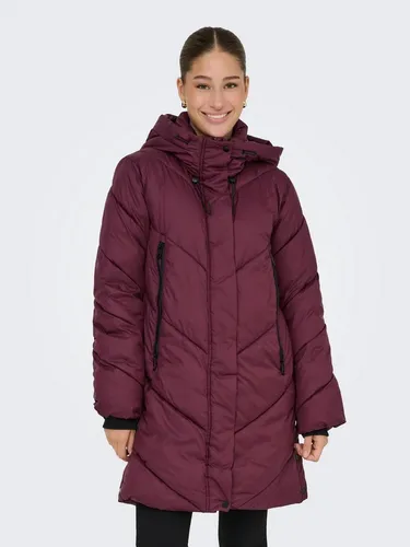 ONLY Steppmantel ONLMOLLY PUFFER COAT CS OTW in rot von ONLY