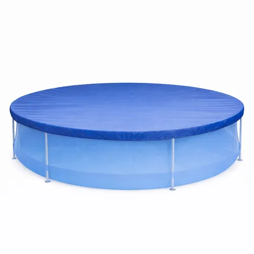 Poolabdeckung Rund Stahlrahmenpool 366 cm Abdeckplane Poolplane 400 cm Gummizug