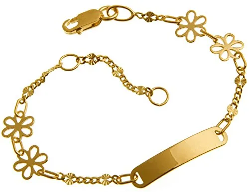 Baby Gravurarmband aus 585 Gold mit individueller Gravur - Hochwertiges ID Armband aus 585 Gold für Kinder, inklusive moderner Lasergravur. Ideal als Geschenk zur Taufe oder anderen Anlässen, mit schneller Lieferung in schöner Geschenkverpackung.