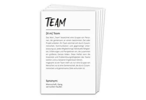 younikat Grußkarten Postkarten Team 10 Stk. DIN A6 I dv1532