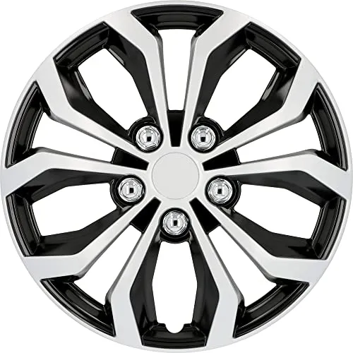 cartrend Daytona Radzierblenden 15 Zoll - Robuste Radkappen aus ABS-Kunststoff mit zweischichtiger Metallic-Lackierung für stilvolle Felgenveredelung. Einfache Montage ohne Werkzeug, passend für 15 Zoll Stahlfelgen.