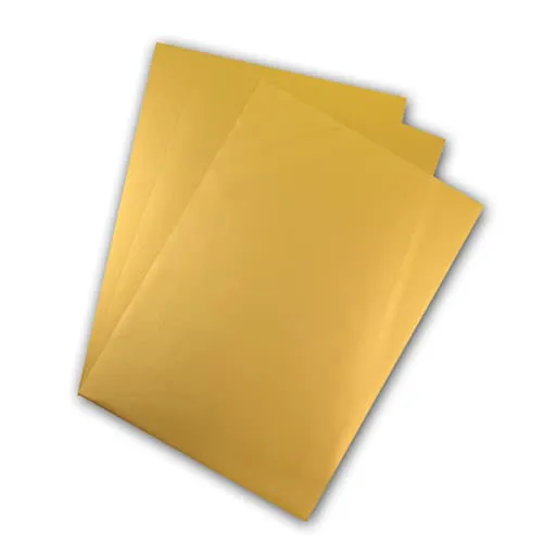 Premium Flex Plotterfolie DIN A4 Textil-Bügelfolie, Farbe:Metallic Gold