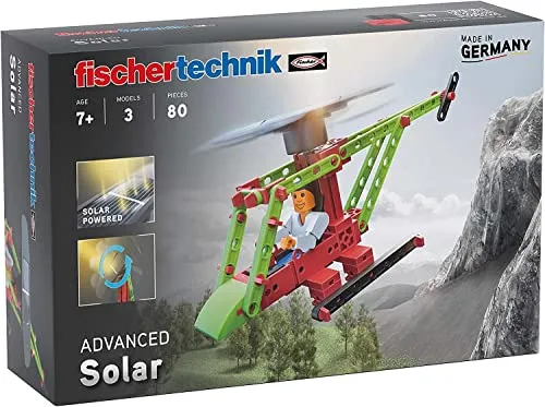 fischertechnik 544616 Advanced Solar Hubschrauber, ‎7 Jahre to 99 Jahre, 27.99 x 6.48 x 18.01 cm, Sortiert, Mehrfarbig/Meereswellen (Ocean Tides)
