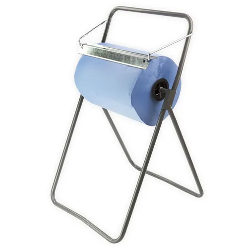 Metall Putztuchrollen Putztuch - Bodenständer 40 cm - Praktischer Putztuchrollenständer für Werkstätten, stabil und platzsparend für eine effiziente Nutzung.