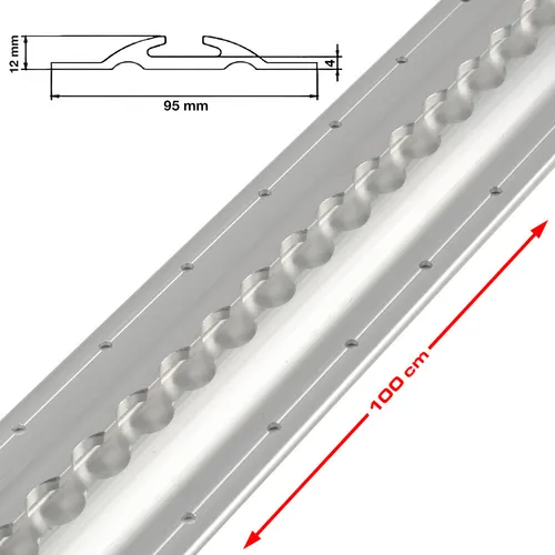 Airline Schiene Zurrschiene Transportsicherung extrabreit Aluminium 100 cm