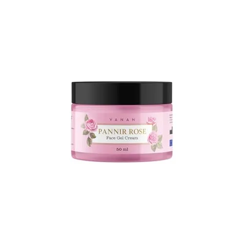 Vanan Pannir Rose Gel Crème 50 ml | Visage Hydratant Léger à la Rose et à l’Acide Hyaluronique | Soin Frais & Lumineux pour une Peau Douce et Souple