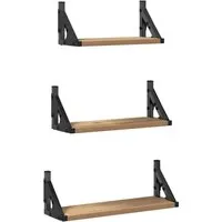 vidaXL 3-teiliges Wandregalset aus Eiche Artisan