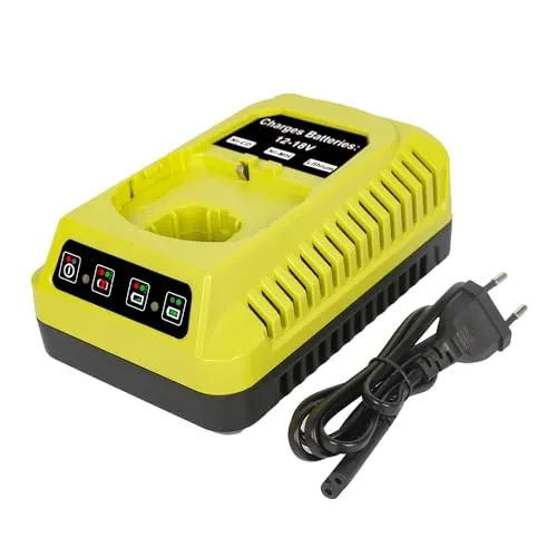 P117 Ersatz-Ladegerät Kompatibel mit RYOBI 12V-18V Li-Ion-NI-CD NI-Mh Akku P100 P102 P103 P105 P106 P107 P108 P109 1400670