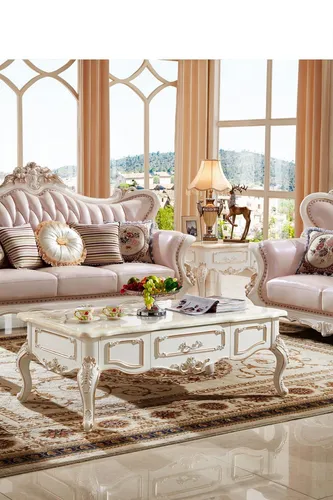 Eleganter Weißer Couchtisch im Art Déco Stil - Moderner Couchtisch mit rechteckiger Form, aus hochwertigem Holz gefertigt. Ideal für Ihr Wohnzimmer, bietet Platz und Stil. Maße: 133 x 73 x 50 cm, mit 2 Jahren Herstellergarantie.