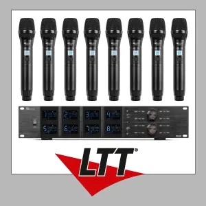 Power Dynamics PD528 UHF-Drahtlos-Mikrofonset mit 8 Handmikrofonen