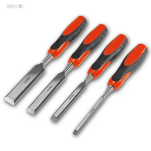 Stechbeitel Set 4-teilig Stechbeitelsatz Stecheisen Holzbeitel 6-24mm Stemmeisen