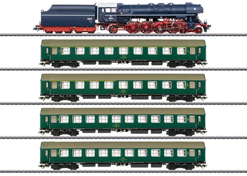 Märklin 026498 H0 Museumszug mit Albatros - Startpackungen & Zugsets mit digitalem Decoder, umfangreichen Licht- und Soundfunktionen sowie hochwertigem Metallmodell der historischen Dampflokomotive.