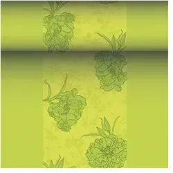 Papstar Tischläufer Royal Collection Thalia, grün - Sonstige Dekorationsartikel, hochwertiger PV-Tissue Mix mit stoffähnlicher Prägung, ideal für stilvolle Tischdekorationen.