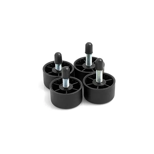 Design61 4x Möbelfüße Ø 30/27 x H 18 mm M6x15 mm Sofa Sessel Füße Kunststoff Möbelgleiter