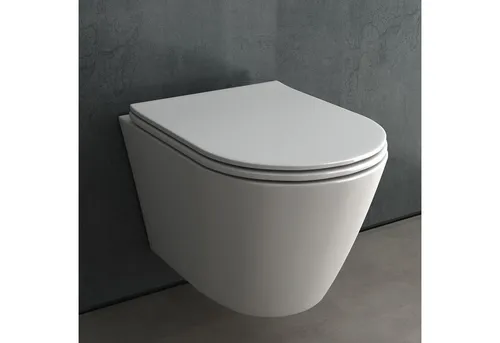 Alpenberger WC-Komplettset Spülrandloses WC - Sanitäranlagen & Zubehör – Modernes, spülrandloses Hänge-WC mit Absenkautomatik für komfortable Nutzung und einfache Reinigung.