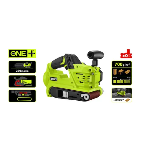 Ryobi Akku-Bandschleifer R18BS-0 ONE+ 18 V ohne Akku und Ladegerät