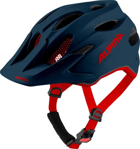 Alpina Carapax JR. Fahrradhelm - Leichter und robuster Kinderhelm (51-56 cm) mit Inmold-Fertigung für optimalen Schutz, Fliegennetz und optionalem LED-Licht für hohe Sichtbarkeit.