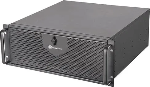 SilverStone Technology RM42-502 4U Rackmount-Server Gehäuse - PC-Gehäuse mit Unterstützung für 240mm AIO-Kühler und USB Typ-C, ideal für sichere Serveranwendungen dank integrierter Diebstahlsicherung.