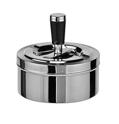 Drehaschenbecher verchromt Dreh-Aschenbecher Ascher Windascher Sturmaschenbecher