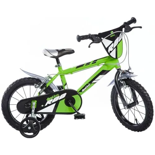Zoll Kinderfahrrad Mountainbike - Grün 16 - Kinderfahrzeug für Jungen, robustes Design mit verstellbarem Lenker und Sattel, ideal für Radfahranfänger von 4 bis 7 Jahren, sicher mit Stützrädern und coolen Renndetails.