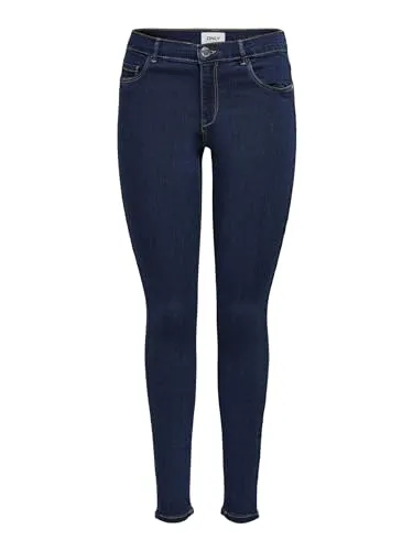 ONLRAIN Life REG Skinny DNM NOOS - Damen Skinny Jeans, eng und elastisch, mit komfortablem Schnitt und praktischen Hosentaschen für einen lässigen Look.