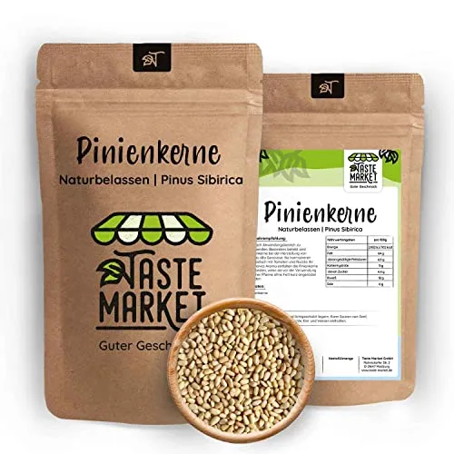 Pinienkerne 2 kg | unbehandelt und naturbelassen | Taste Market Qualität