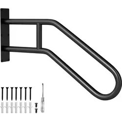COSTWAY Handlauf für Treppen - U-förmiges Geländer für bis zu 300 kg - Treppen & Geländer – Robuster Handlauf mit U-förmigem Griff, bietet sichere Unterstützung und trägt bis zu 300 kg. Ideal für Senioren, Kinder und Verletzte, einfach zu installieren auf verschiedenen Wandtypen.