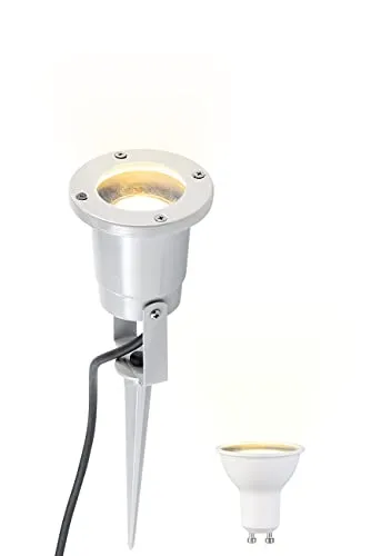 Luminea Pflanzenstrahler innen: Indoor-Pflanzenstrahler, einflammig, inklusive 6 LED-Spotlights GU10 (LED Pflanzenstrahler innen, Pflanzenspot, Erdspiess)