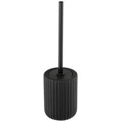 WENKO WC-Garnitur Mod. Belluno - WC-Bürsten & Halter mit eleganter Rillen-Struktur, hygienisch auswechselbarem Bürstenkopf und edler Keramik für ein modernes Badezimmer-Design.