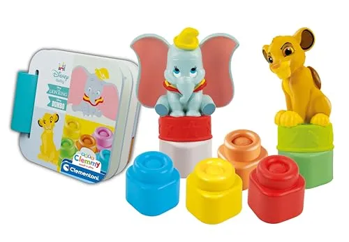 Clementoni Soft Clemmy Disney Classic Spiel-Set - Weiche Bausteine für Babys ab 6 Monaten, mit Disneyfiguren und waschbaren Softbausteinen für sicheres Spielen