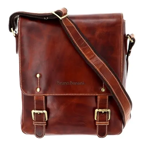 Bruno Banani Umhängetasche Jupiter Cognac echt Leder Herren, Damen - 020248