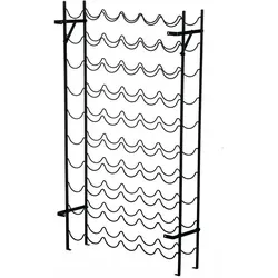 Homcom Weinregal Schwarz, Metall - Praktisches Weinregal aus robustem Metall für bis zu 60 Flaschen. Ideal für Ihr Wohnzimmer mit stabiler Wandbefestigung und elegantem Design.