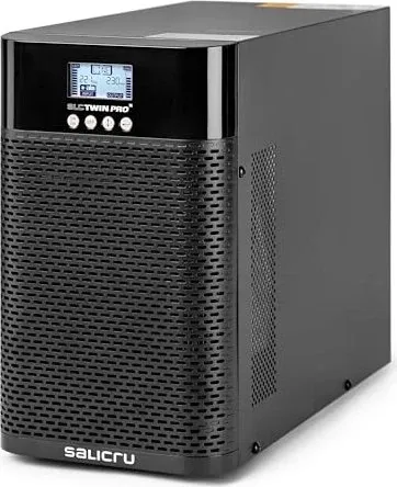 Salicru SLC Twin PRO 2 1500VA Schuko SAI - Unterbrechungsfreie Stromversorgung mit Online-Doppelwandler-Technologie, kompakt und ideal für den Schutz empfindlicher Geräte. Aktive Leistungsfaktorkorrektur und mehrere Betriebsmodi sorgen für höchste Flexibilität.