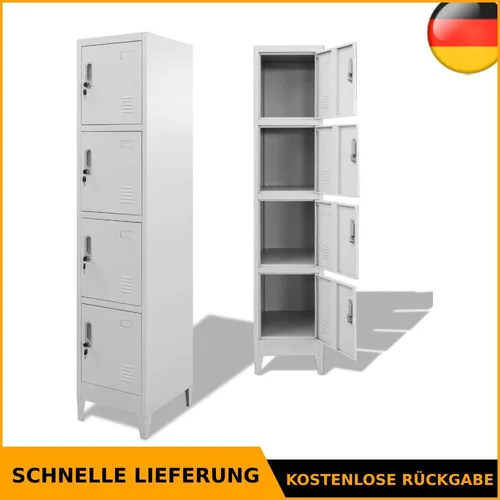 Produktbild vidaXL Schließfachschrank mit 4 Fächern – 38x45x180 cm