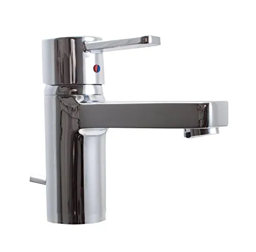 Kludi Zenta Waschtischarmatur 382500575 - Elegante Waschtischarmatur mit geschlossenen Hebel, Eco-Luftsprudler und Keramik-Kartusche für effizienten Wasserfluss, ideal für moderne Bäder.