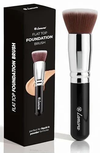 Kabuki Foundation Pinsel - Premium Make-Up Pinsel für Makelloses Finish - Gesichtspinsel mit dichten, synthetischen Premium Pinselhaaren für streifenfreies Auftragen von cremiger, pudriger und flüssiger Foundation. Ideal für ein perfektes Make-Up und als Geschenk!