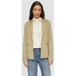 QS Jackenblazer Indoor-Blazer Elastischer Blazer aus Interlockjersey grün S (36)