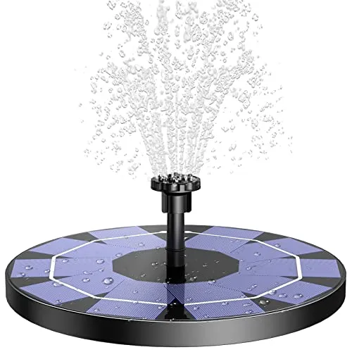 AISITIN Solarbrunnen 3.0W für Garten und Teich in schwarz von AISITIN