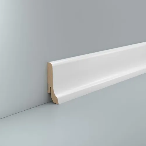 Marburger MDF Sockelleiste weiß 60 mm Foliert RAL 9016 Fußleiste Laminat