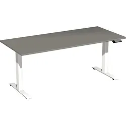 Geramöbel Tisch Elevate Plus - Höhenverstellbar & Modern - Hochwertiger Schreibtisch mit 3-fach Teleskop-Hubmechanik, ideal für flexibles Arbeiten. Inkl. USB-C Ladebuchse und sanftem Stop. Maße: 180x80 cm, max. Tragfähigkeit 120 kg.
