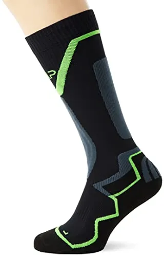 CMP Ski Sock Thermocool nero (U901) 43/45 - Sportsocken mit THERMOCOOL-Garn für warme, trockene Füße und optimale Atmungsaktivität. Perfekte Passform durch rechte/linke Konstruktion und gezielte Polsterung für maximalen Komfort beim Skifahren.
