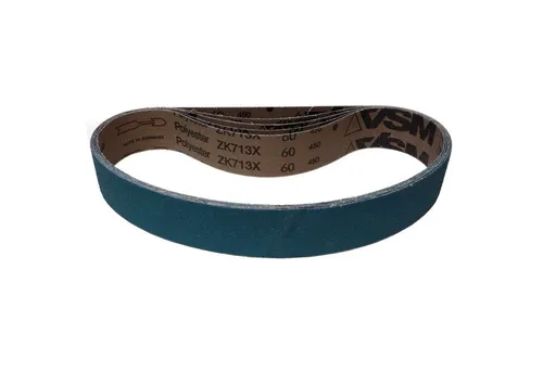 VSM Schleifpapier Schleifbänder ZK713X 50x1020 mm P80 - Hochwertige Schleifleistung - Schleifblätter mit aggressivem Schliff und Selbstschärfungseffekt für zähfeste Werkstücke. Hohe Abtragsleistung und langlebig – ideal für Handwerk und Industrie.