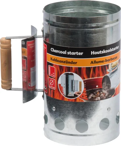 Produktbild BBQ Collection Holzkohleanzünder mit Kamineffekt - Metall - 27x16cm