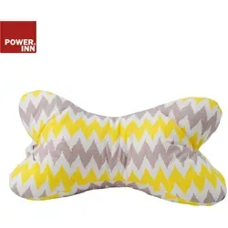 POWER INN® Leseknochen | Grau/Gelb | Nackenkissen | Reisekissen