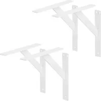ML-DESIGN Wandregalhalter 4-tlg. aus Aluminium - Zubehör für Möbel: Robuste Wandregalhalterung aus pulverbeschichtetem Aluminium, ideal für stabile Wandmontage und ansprechende Raumgestaltung.