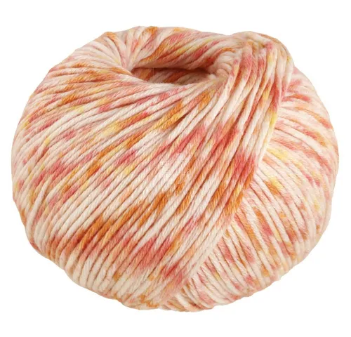 LANA GROSSA Soft Cotton Degradé 0121 ecru zartgelb lachs Häkelwolle, 140 m