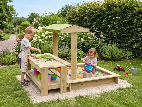 Belladoor Sandkasten mit Matschküche Re-laxy KDI