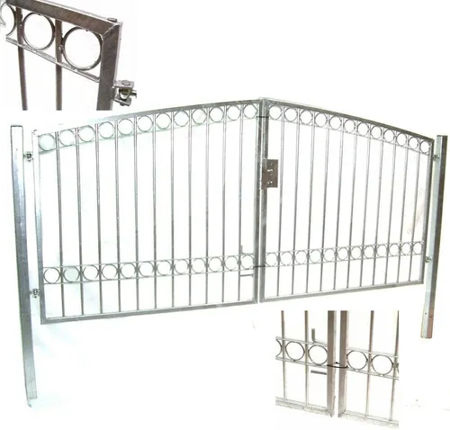 Apex Doppelflügeltor aus Stahl mit Pfosten - Gartentor G1 - Hochwertiges Doppelflügeltor aus feuerverzinktem Stahl, 300x160 cm. Zeitloses Design mit hoher Witterungsbeständigkeit und stabiler Konstruktion. Ideal für Einfahrten und Gärten. Lieferung inkl. Pfosten.