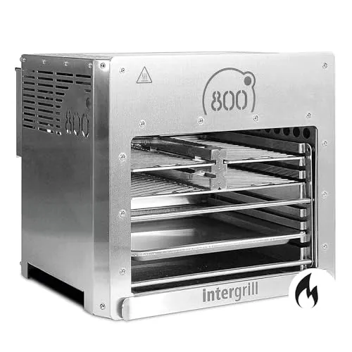 intergrill 800° Gas XXL 6.52kW - Perfekter Steakgrill - Grill für BBQ-Liebhaber: Hochwertiger Edelstahl-Grill mit 6,52 kW Leistung, ideal für knusprige Steaks und vielseitige Verwendung bei Temperaturen bis 800°. Inkl. Grillrost und Gastroschale.